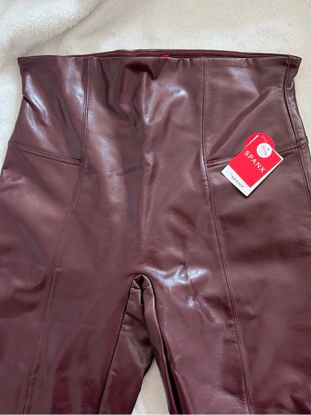 NWT SPANX Faux Leather Legging Petite XL